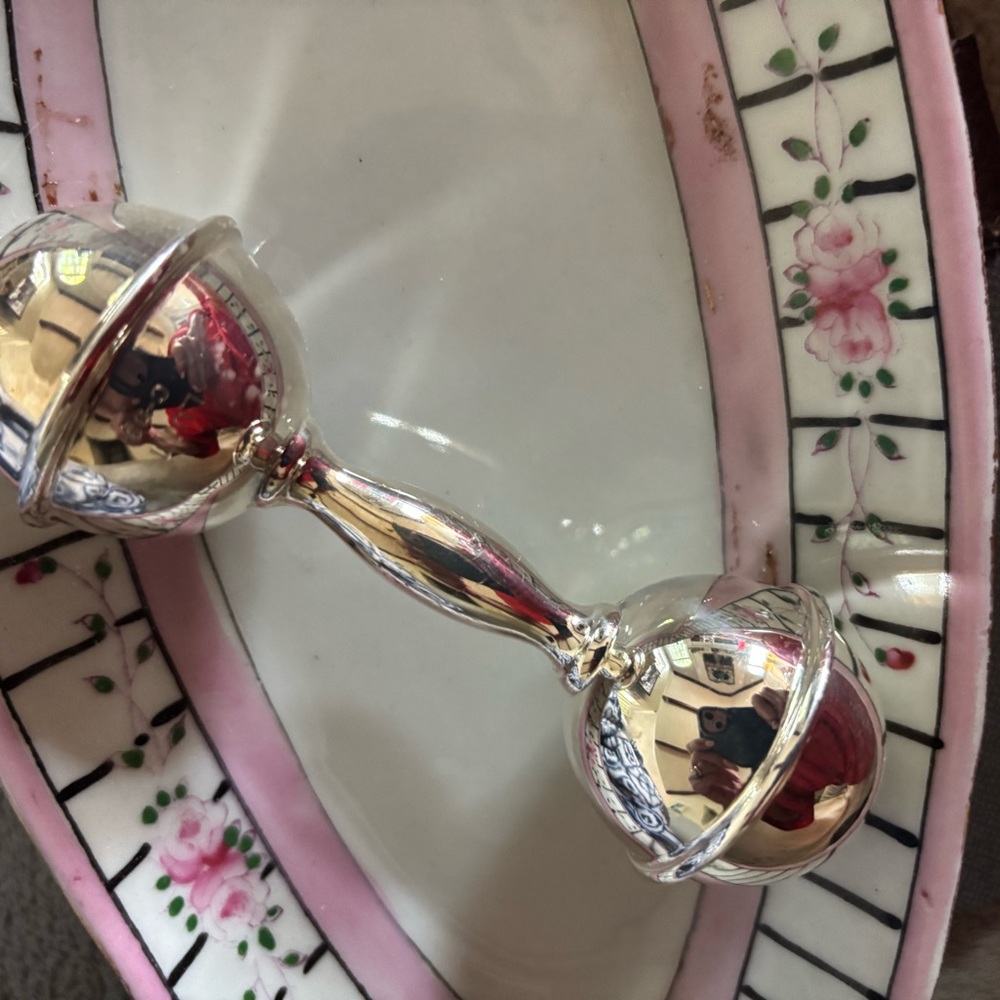 Sterling silver baby rattle
